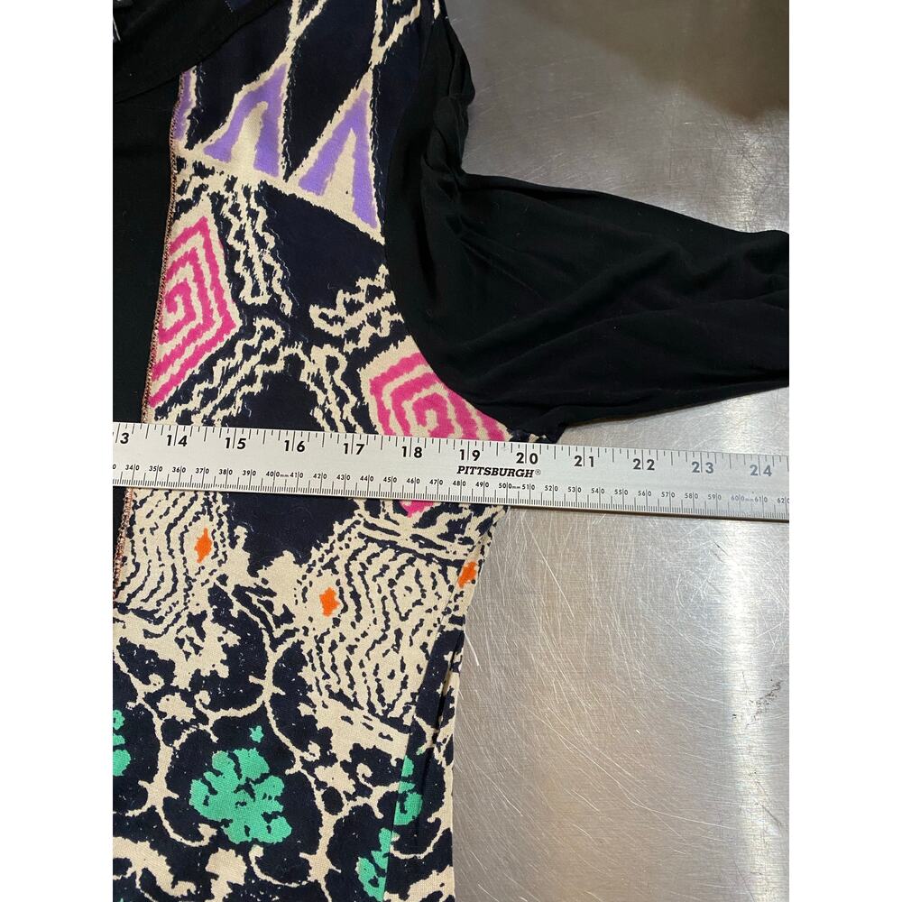 Fresh Groove Pieced Black Art to Wear Artsy Lagenlook Tunic Large - Picture 8 of 8